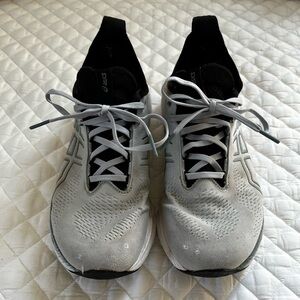 Asics Gray and Black Athletic Shoes